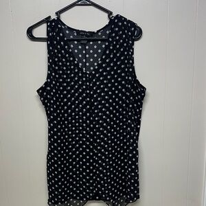 Chic Polka Dot Sleeveless Blouse